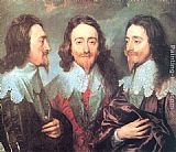 Sir Antony Van Dyck Canvas Paintings - Charles I in Three Positions